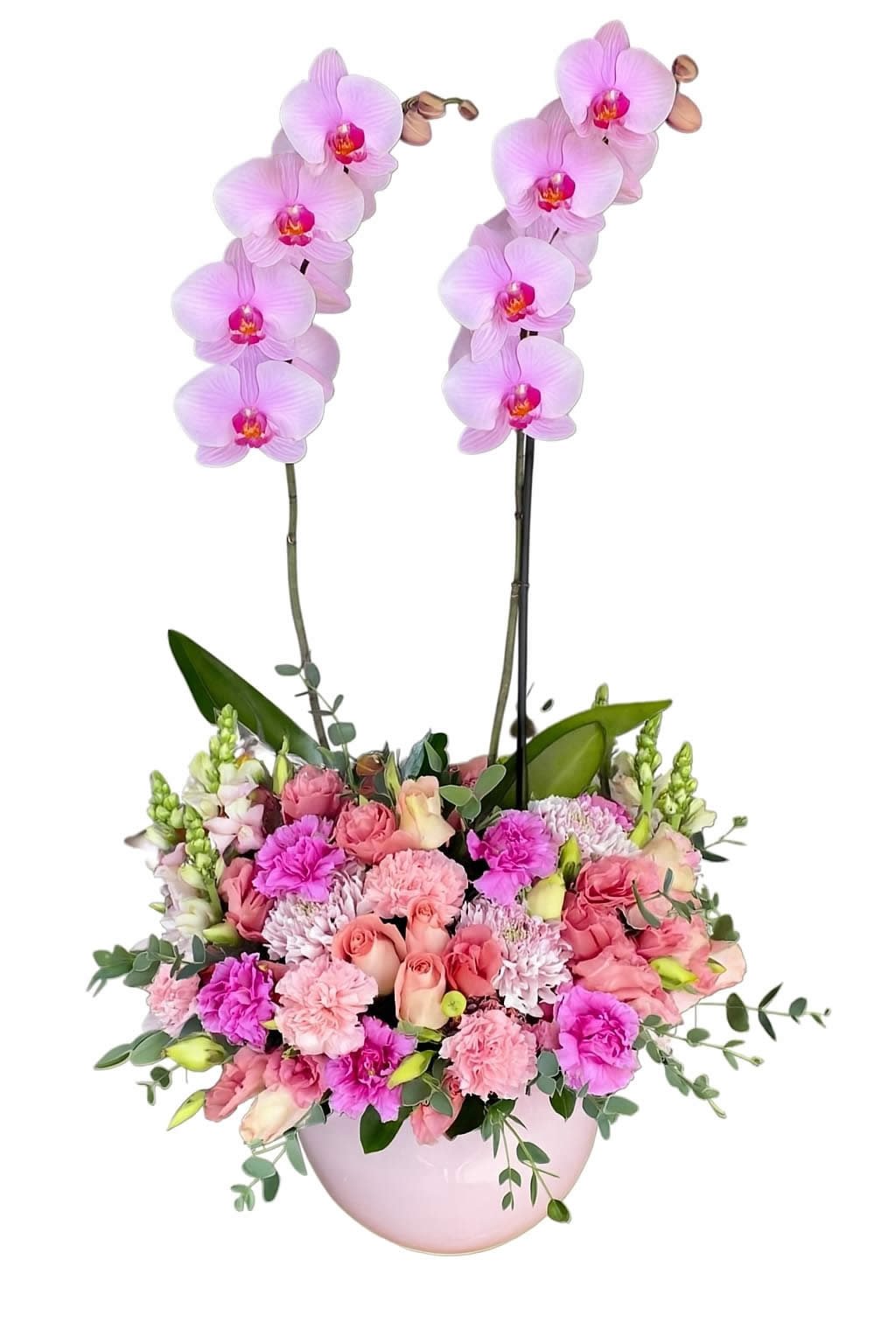 Charm of Orchids and Roses