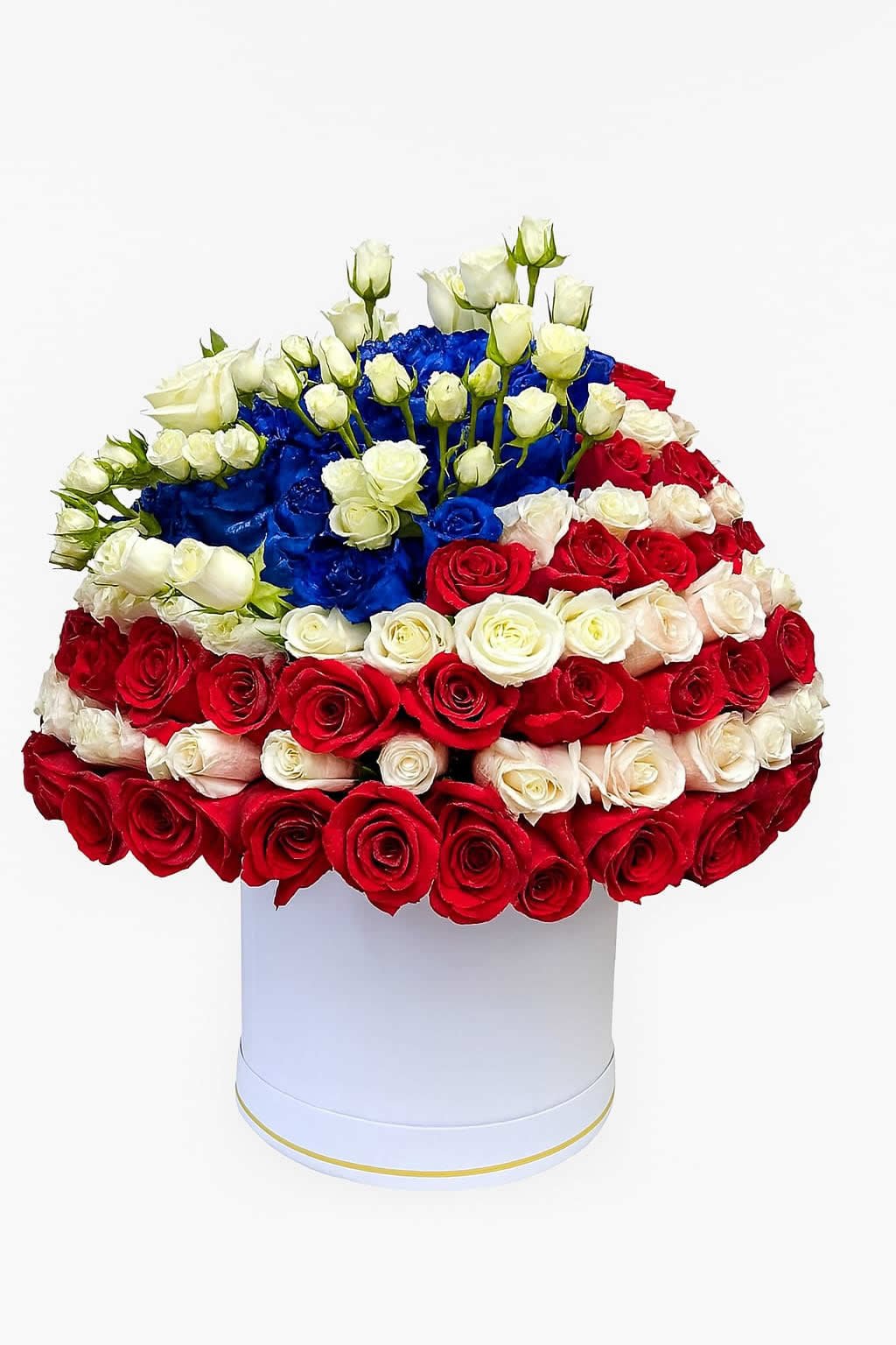 Patriotic Floral Heart