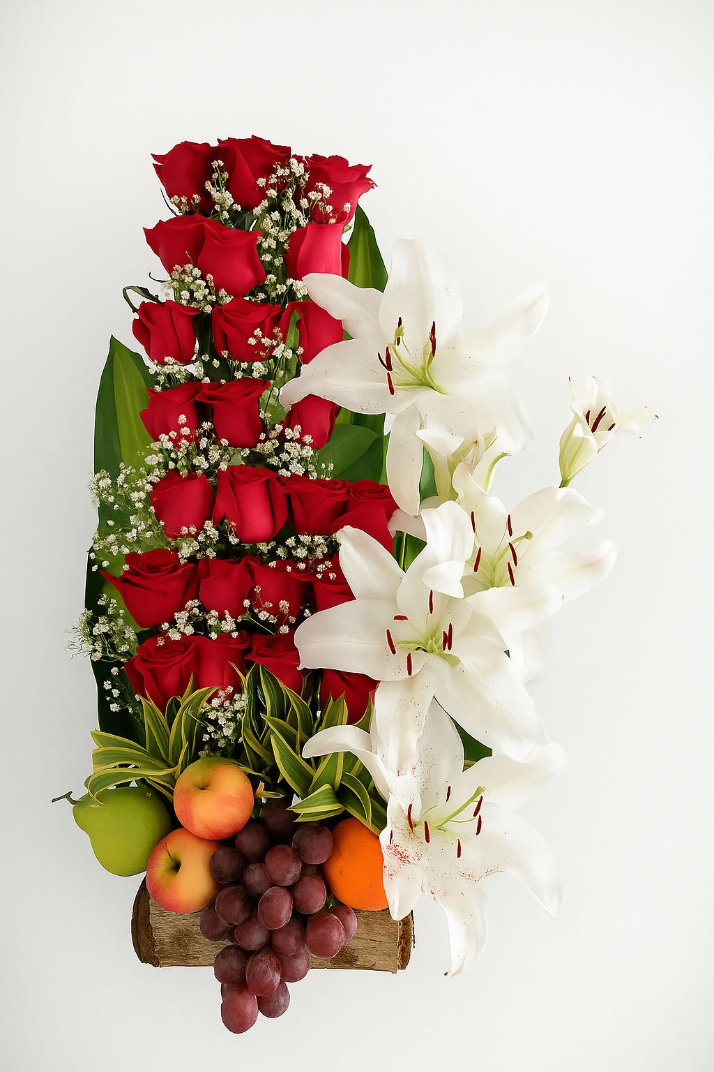 Red and White Charm with Fruits